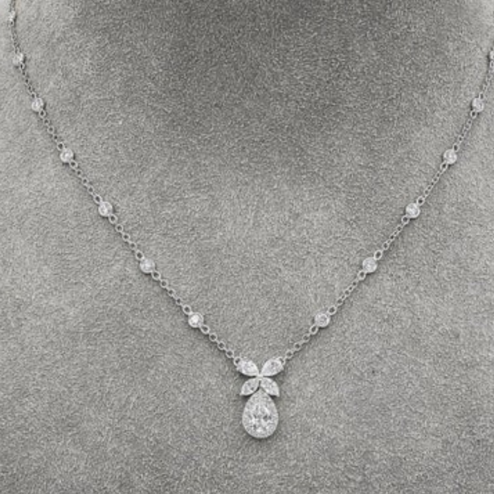 14kt White Gold Diamonds By The Yard Chain/Necklace